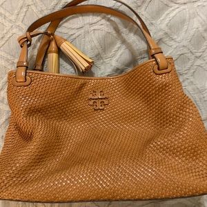 Tory Burch leather weave bag